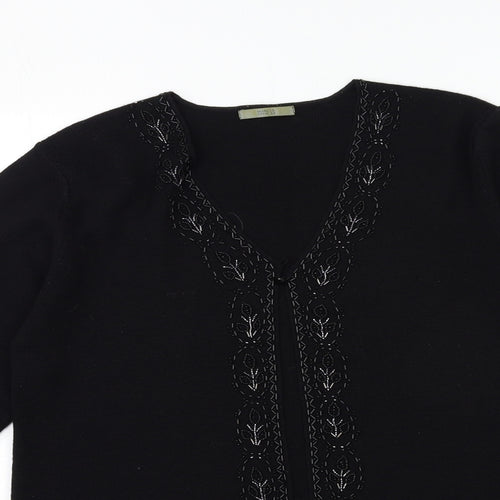 Marks and Spencer Womens Black  Knit Cardigan Jumper Size 16