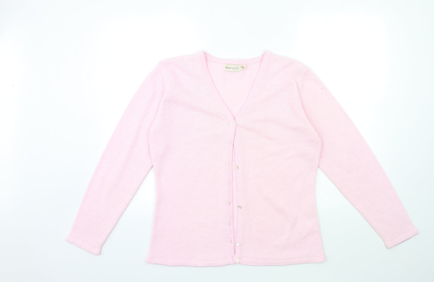 Bonmarché Womens Pink  Knit Cardigan Jumper Size S