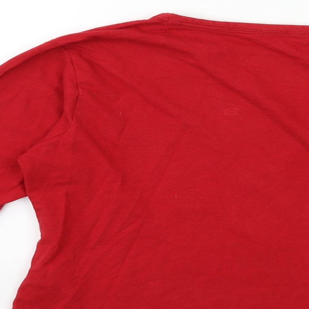 New Look Womens Red   Basic T-Shirt Size XS  - AVO MERRY CHRISTMAS