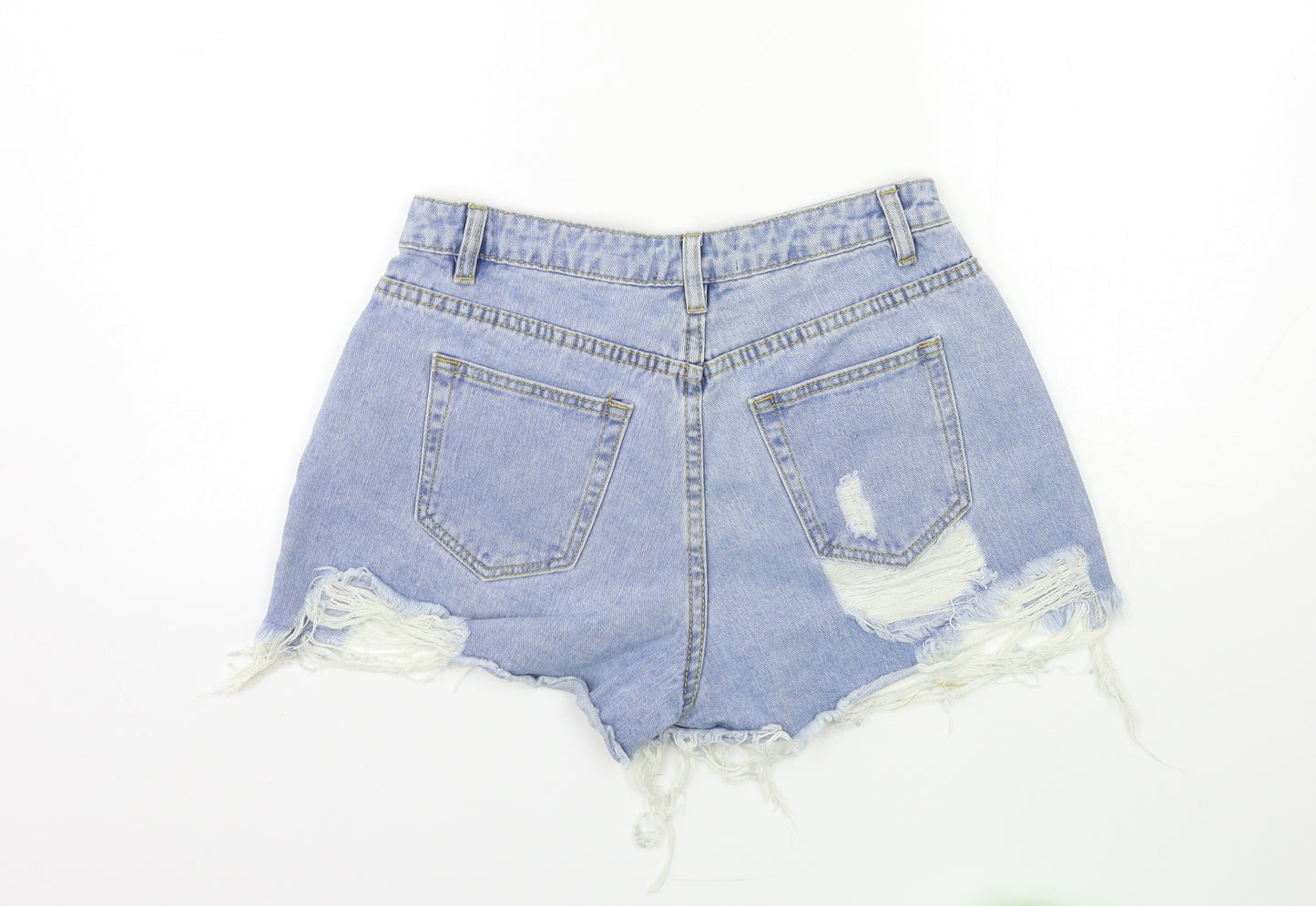 Missguided Womens Blue  Denim Hot Pants Shorts Size 10