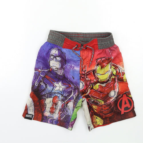 TU Boys Red   Bermuda Shorts Size 7 Years - avengers