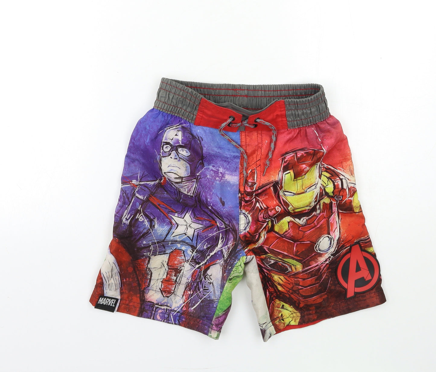 TU Boys Red   Bermuda Shorts Size 7 Years - avengers