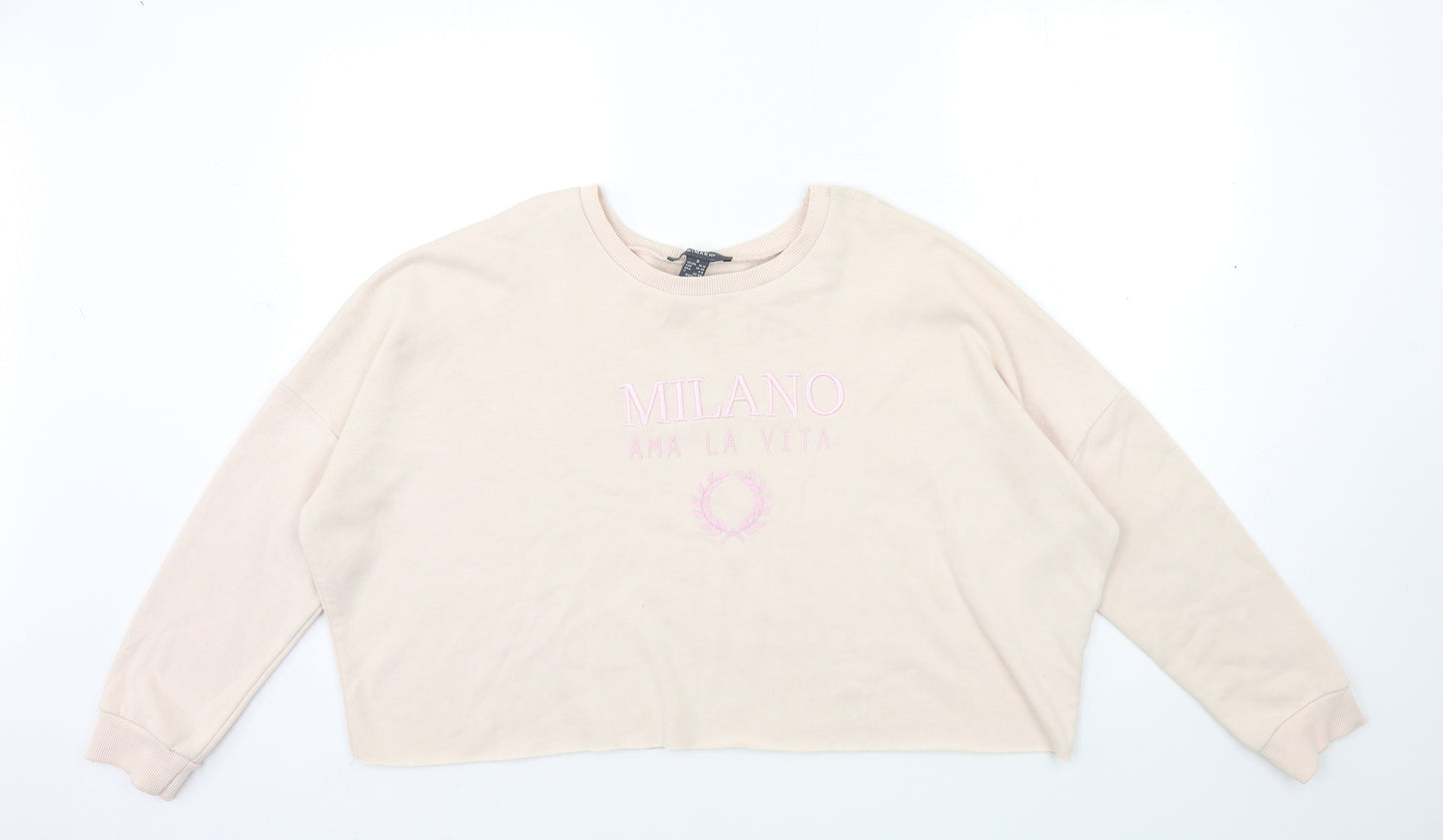 Primark Womens Pink   Pullover Sweatshirt Size 10