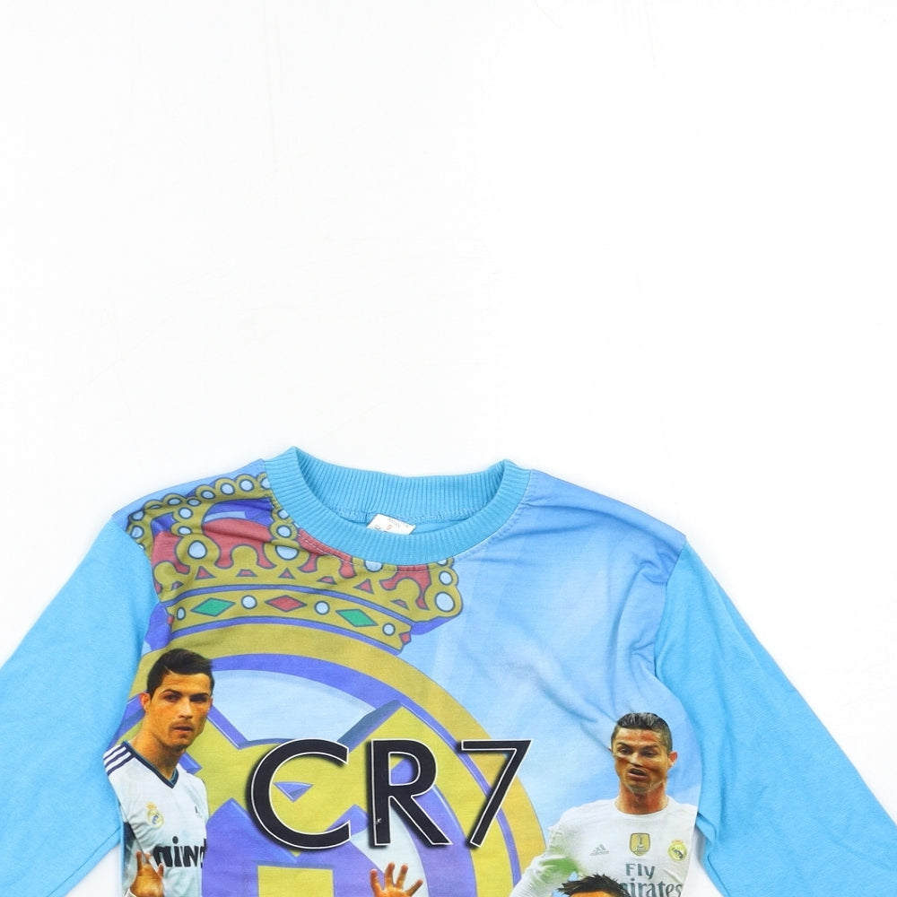 Preworn Boys Blue   Basic T-Shirt Size 9 Years  - Cristiano Ronaldo