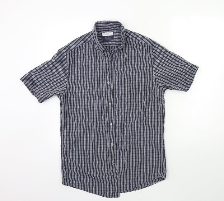 BHS Mens Blue Striped Dress Shirt Size S