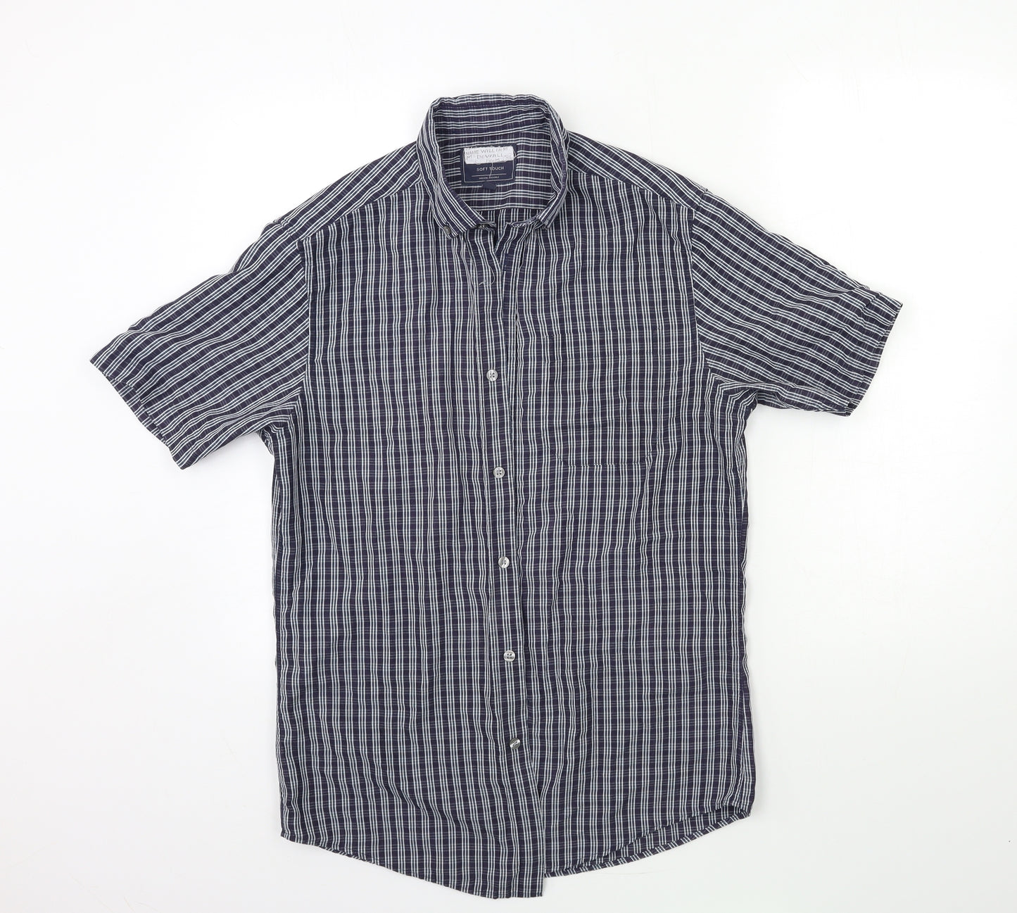BHS Mens Blue Striped   Dress Shirt Size S