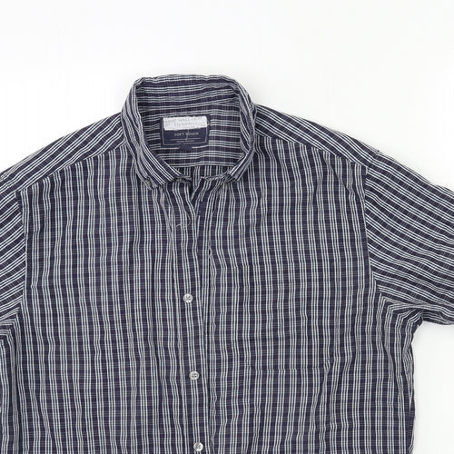 BHS Mens Blue Striped   Dress Shirt Size S