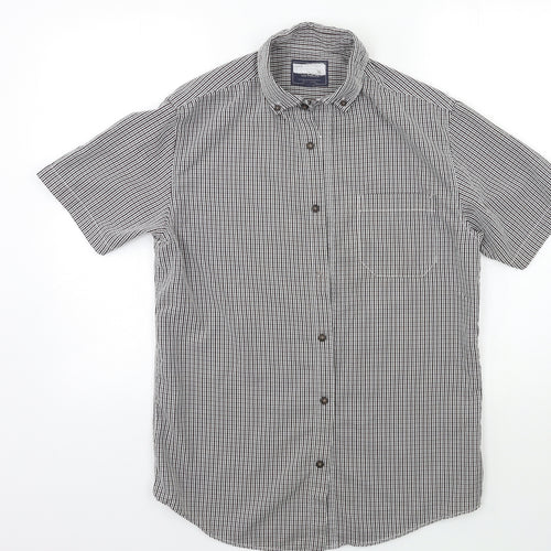 George Mens Red Check   Button-Up Size S
