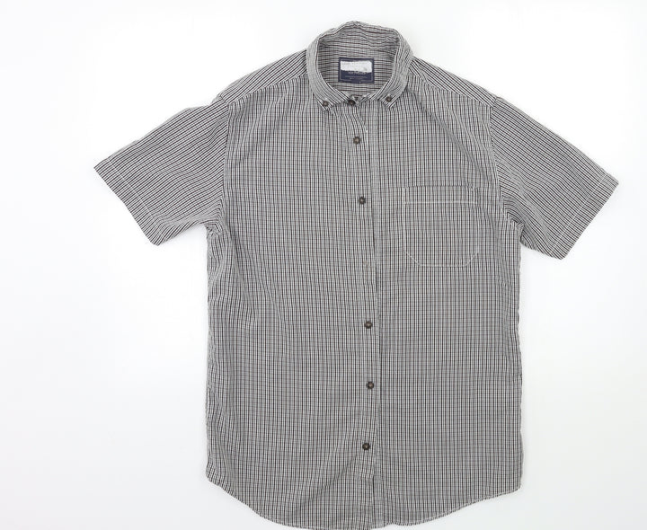 George Mens Red Check   Button-Up Size S