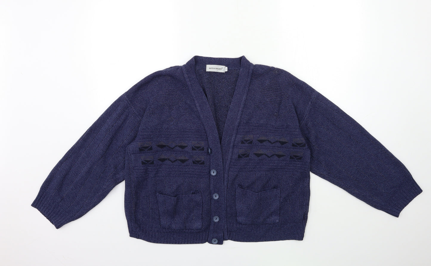 BONNOCKBURN Womens Blue  Knit Cardigan Jumper Size S