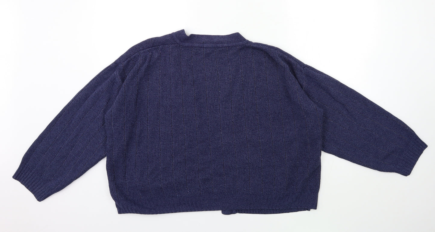 BONNOCKBURN Womens Blue  Knit Cardigan Jumper Size S