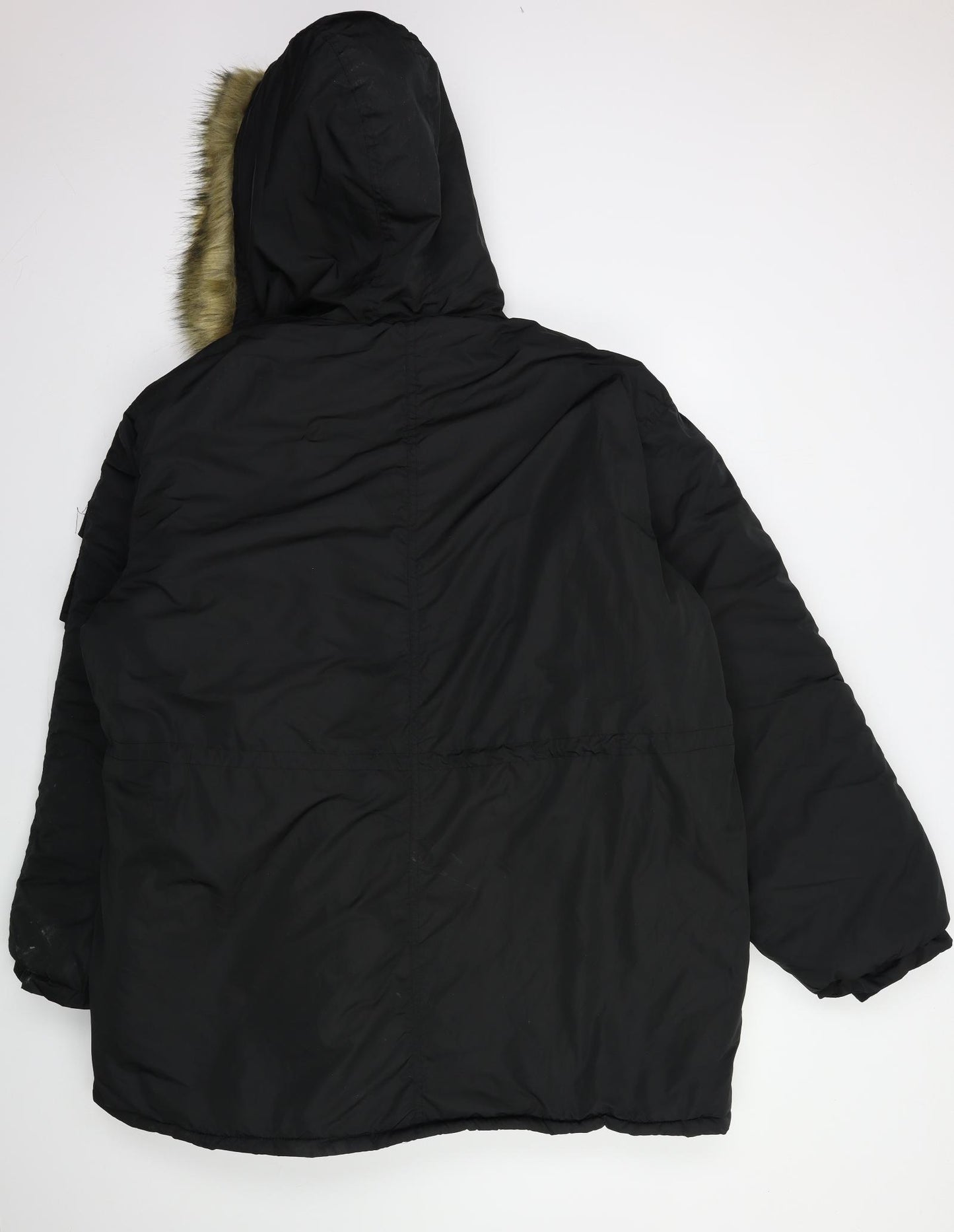 FITZGERALS USA Mens Black   Parka Coat Size 2XL