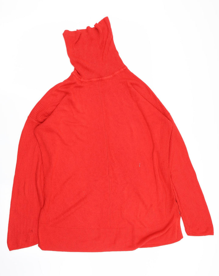 F&F Womens Red Pullover Jumper Size 12