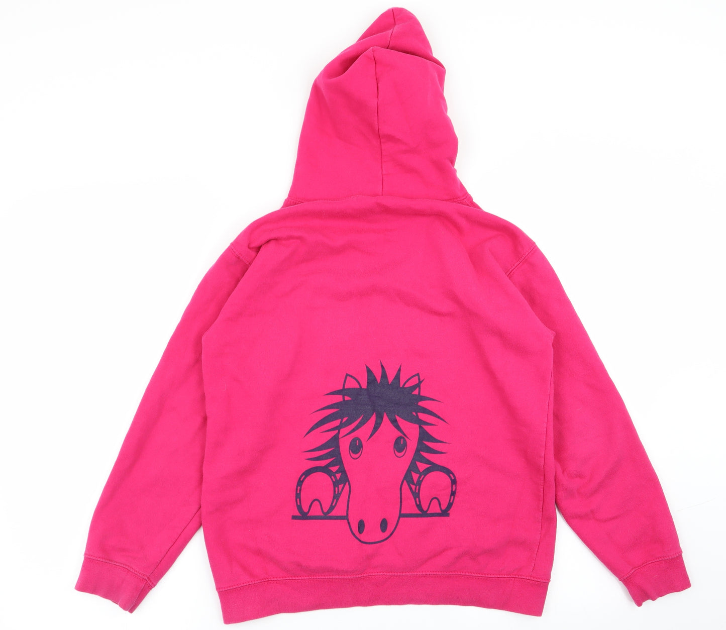 Awdis Girls Pink Animal Print  Pullover Jumper Size 12-13 Years