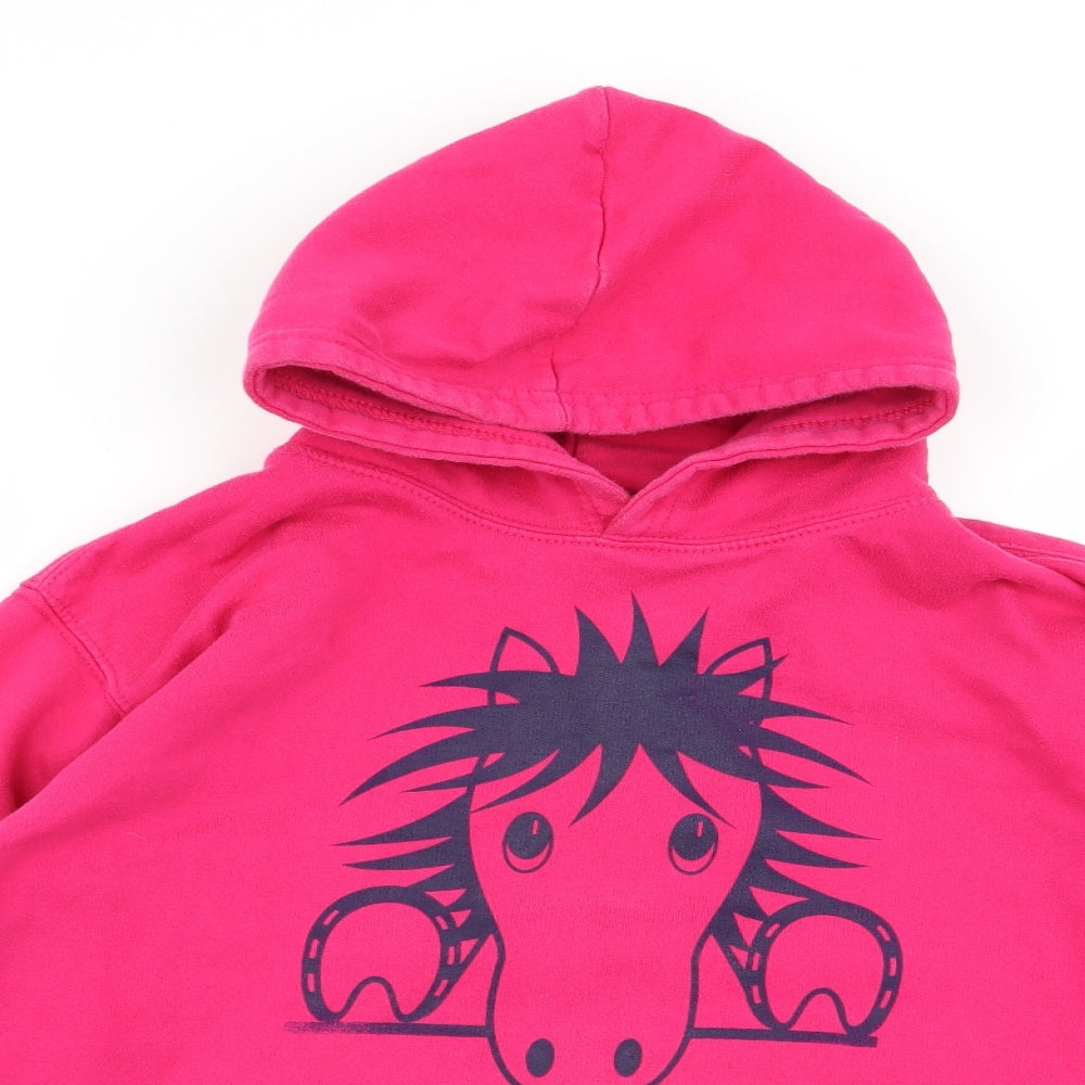 Awdis Girls Pink Animal Print  Pullover Jumper Size 12-13 Years