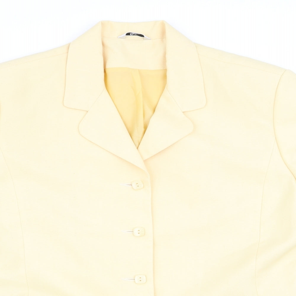 Klass Womens Yellow   Jacket Blazer Size 18