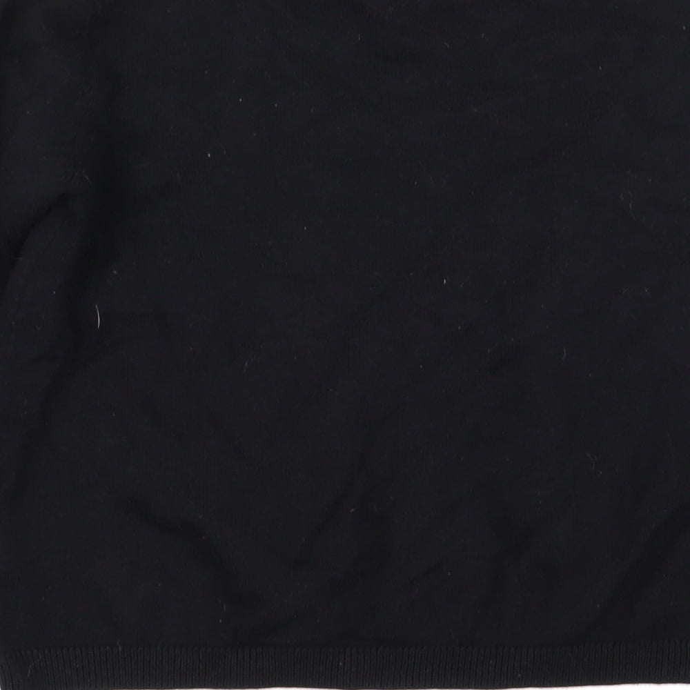 M&s Girls Black Polka Dot  Pullover Jumper Size 9-10 Years  - Sequins all over