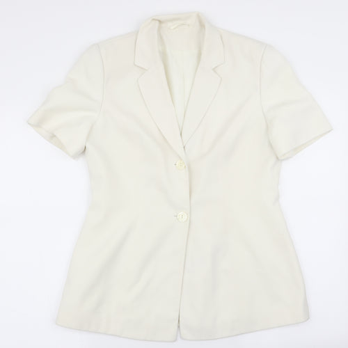 Wrap & Weft Womens Ivory   Jacket Blazer Size 14