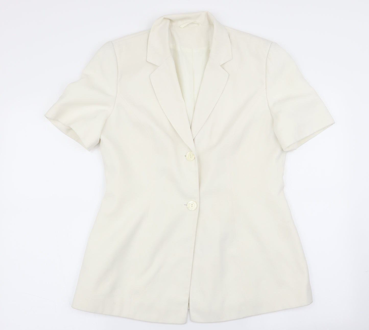 Wrap & Weft Womens Ivory   Jacket Blazer Size 14