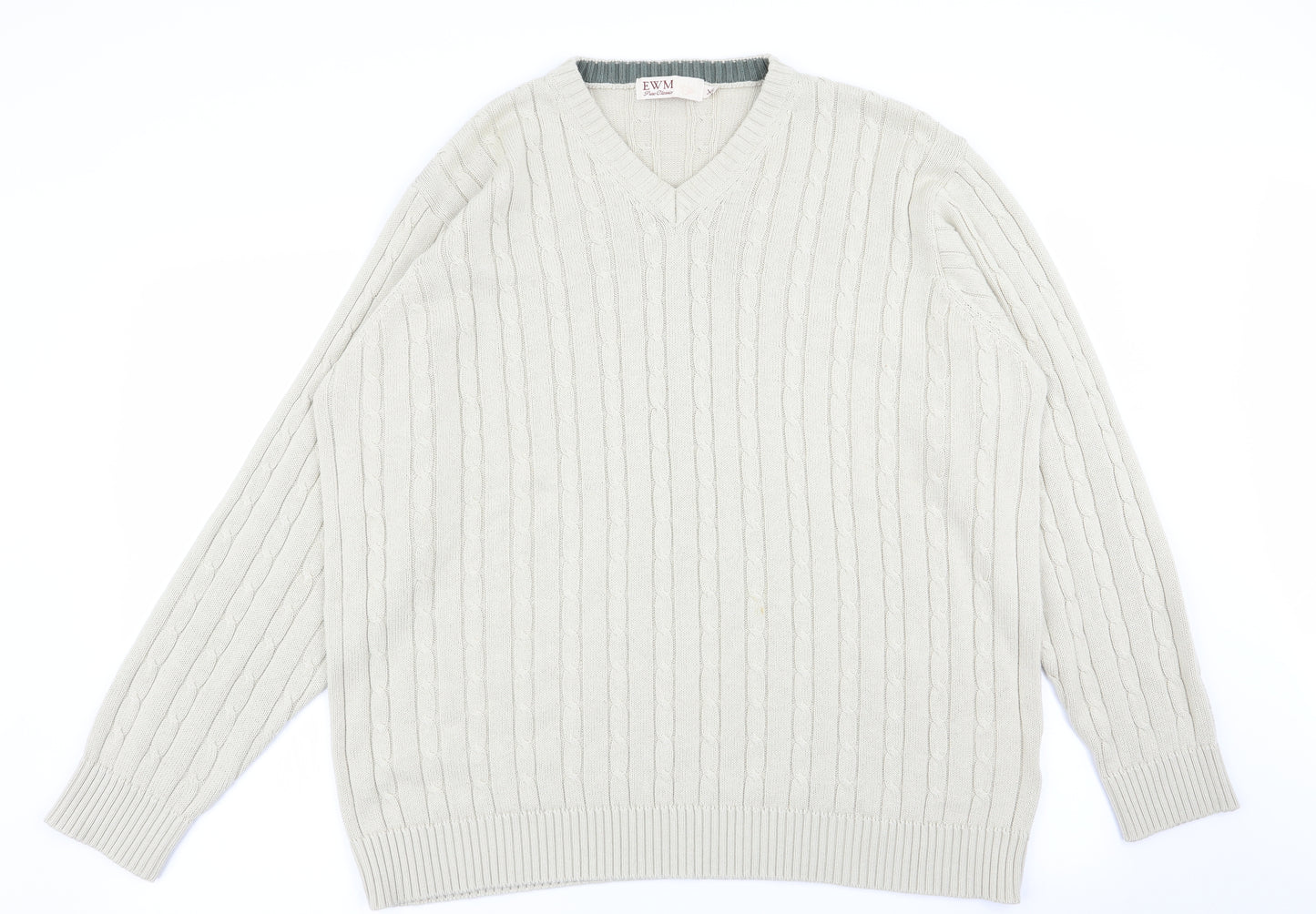EWM Mens Beige   Pullover Jumper Size XL