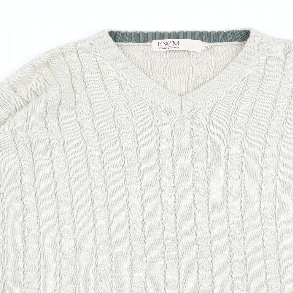 EWM Mens Beige   Pullover Jumper Size XL