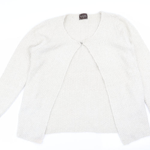 Ky Creations Womens Beige   Cardigan Jumper Size L  - Size L/XL