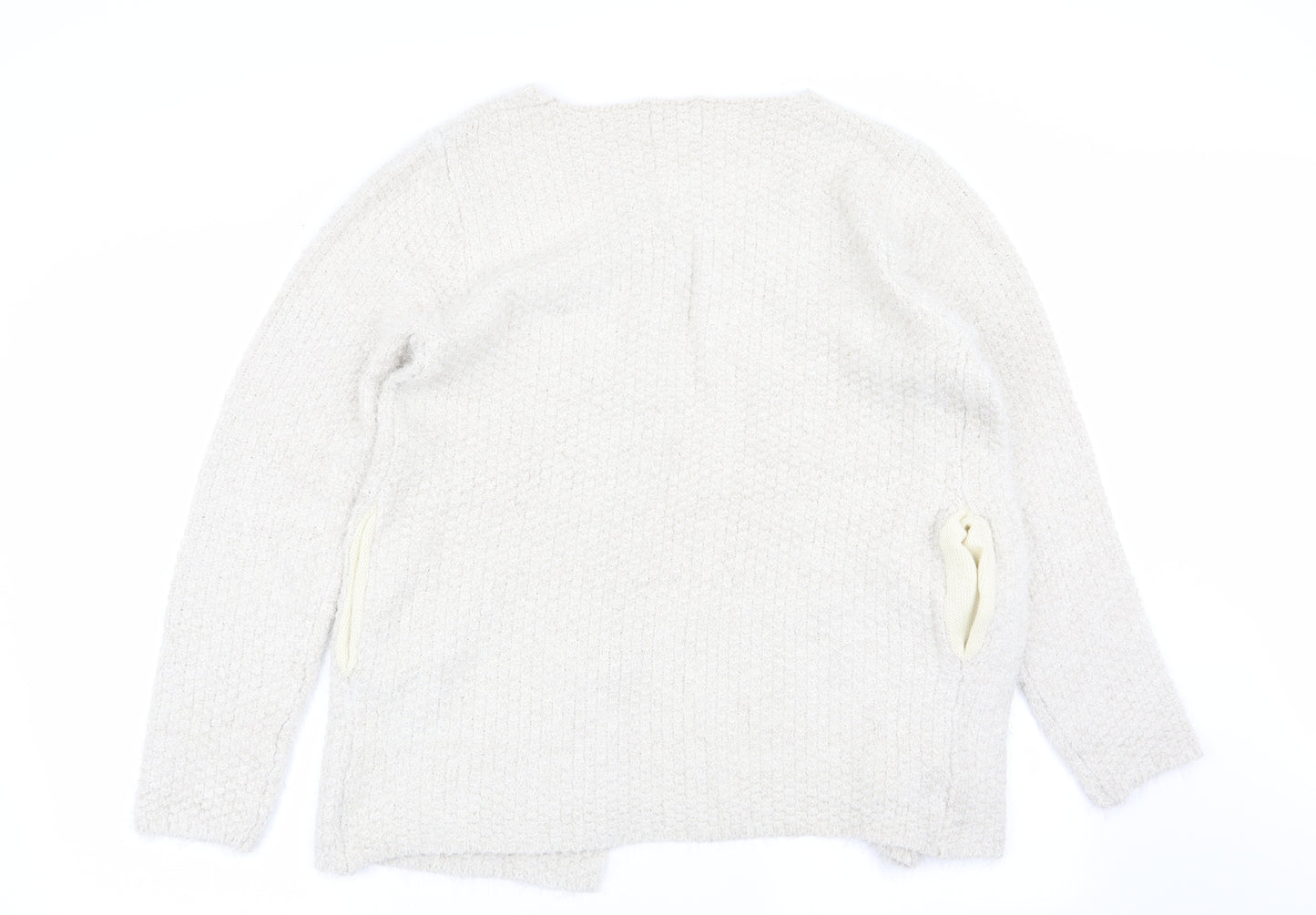Ky Creations Womens Beige   Cardigan Jumper Size L  - Size L/XL