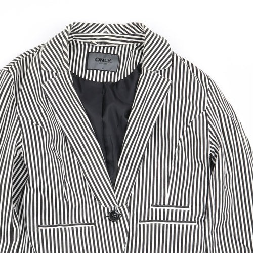Only Womens Multicoloured Striped  Jacket Blazer Size 8