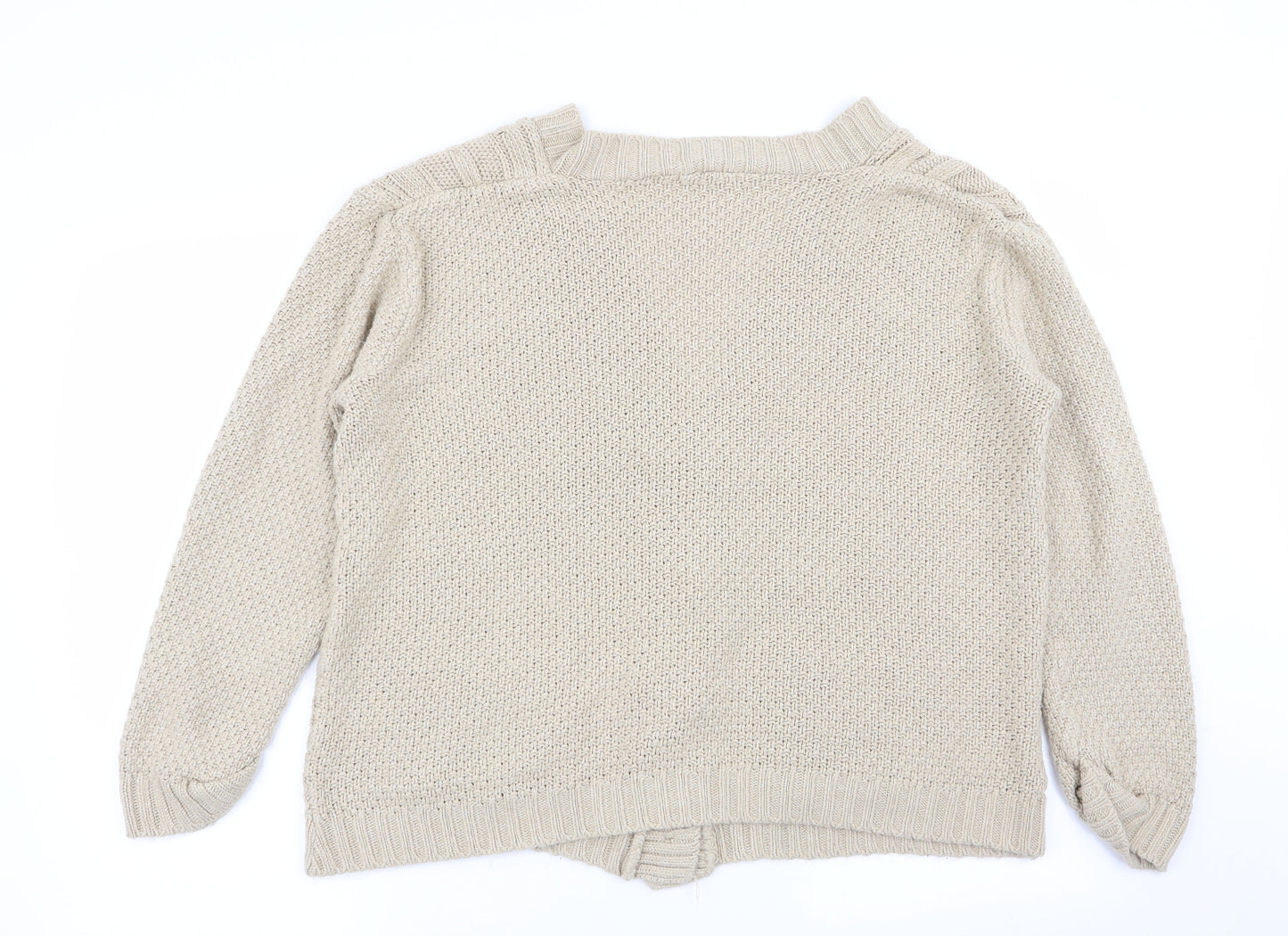 Boohoo Womens Beige   Cardigan Jumper Size M