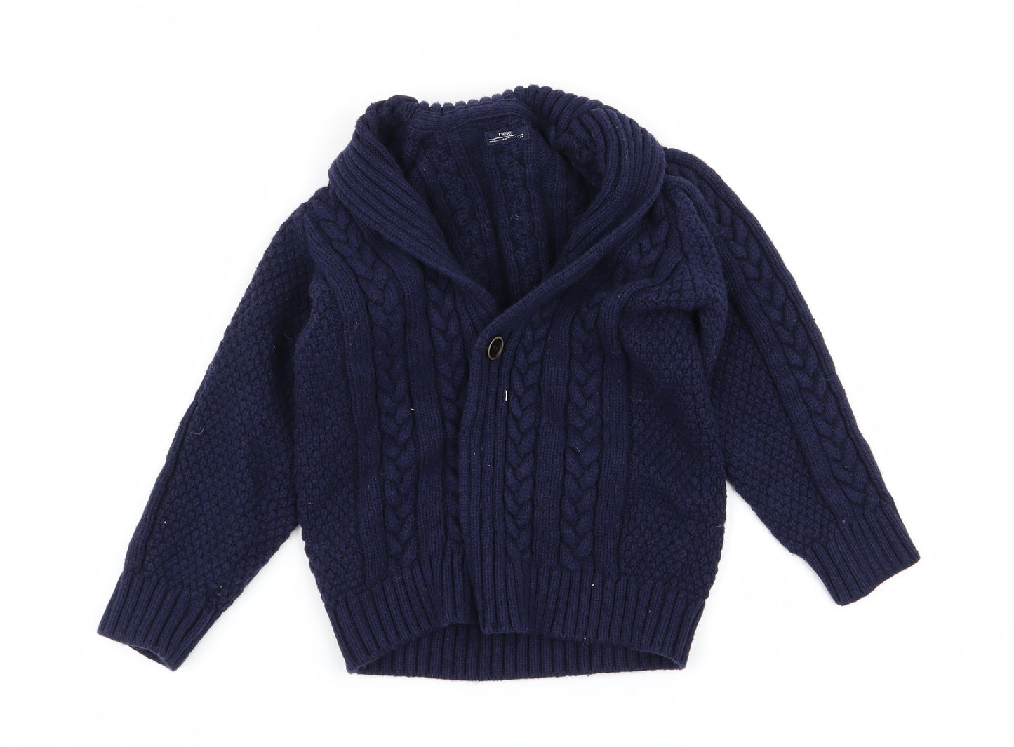 NEXT Boys Blue   Cardigan Jumper Size 5-6 Years