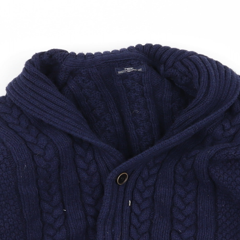 NEXT Boys Blue   Cardigan Jumper Size 5-6 Years