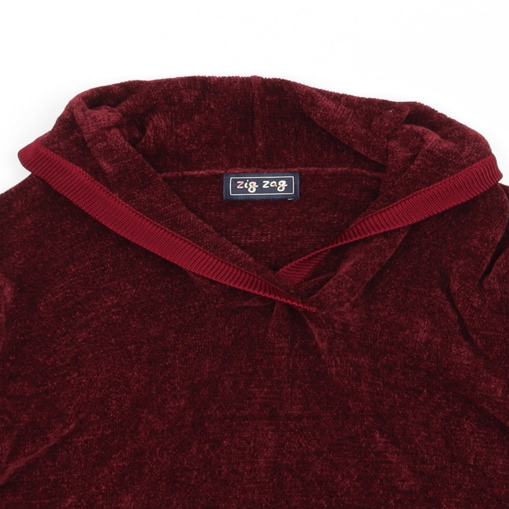 zig zag Girls Red   Pullover Jumper Size 2-3 Years