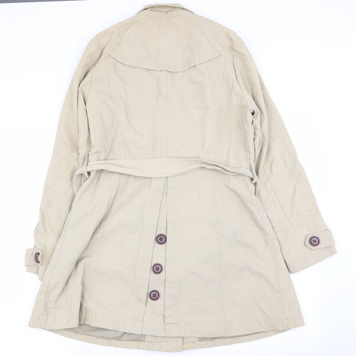 indigo collection Womens Beige   Overcoat Coat Size 10