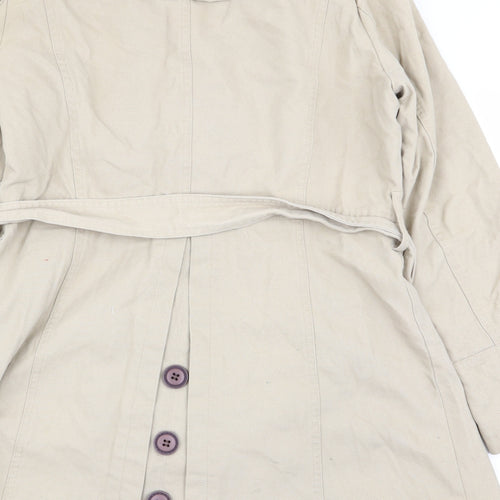 indigo collection Womens Beige   Overcoat Coat Size 10