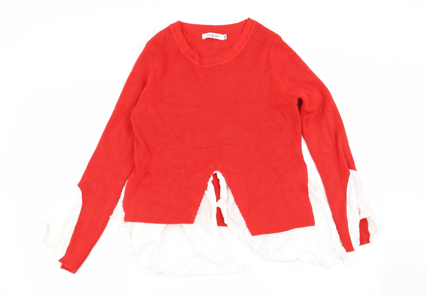 yu & me Womens Red   Pullover Jumper Size M