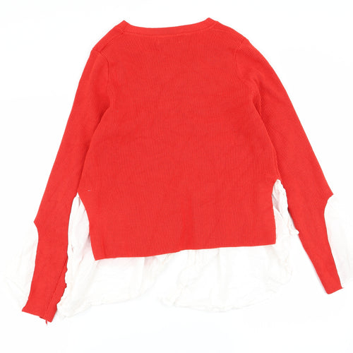 yu & me Womens Red   Pullover Jumper Size M
