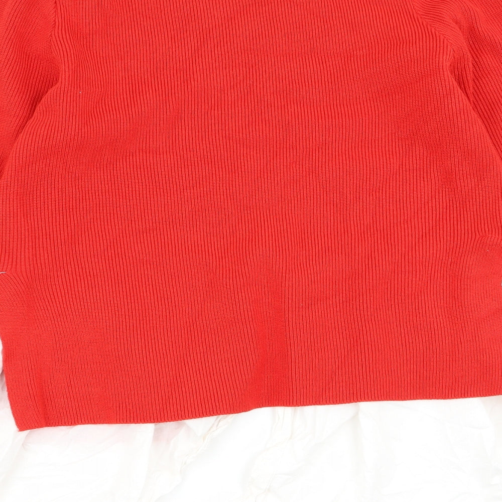 yu & me Womens Red   Pullover Jumper Size M