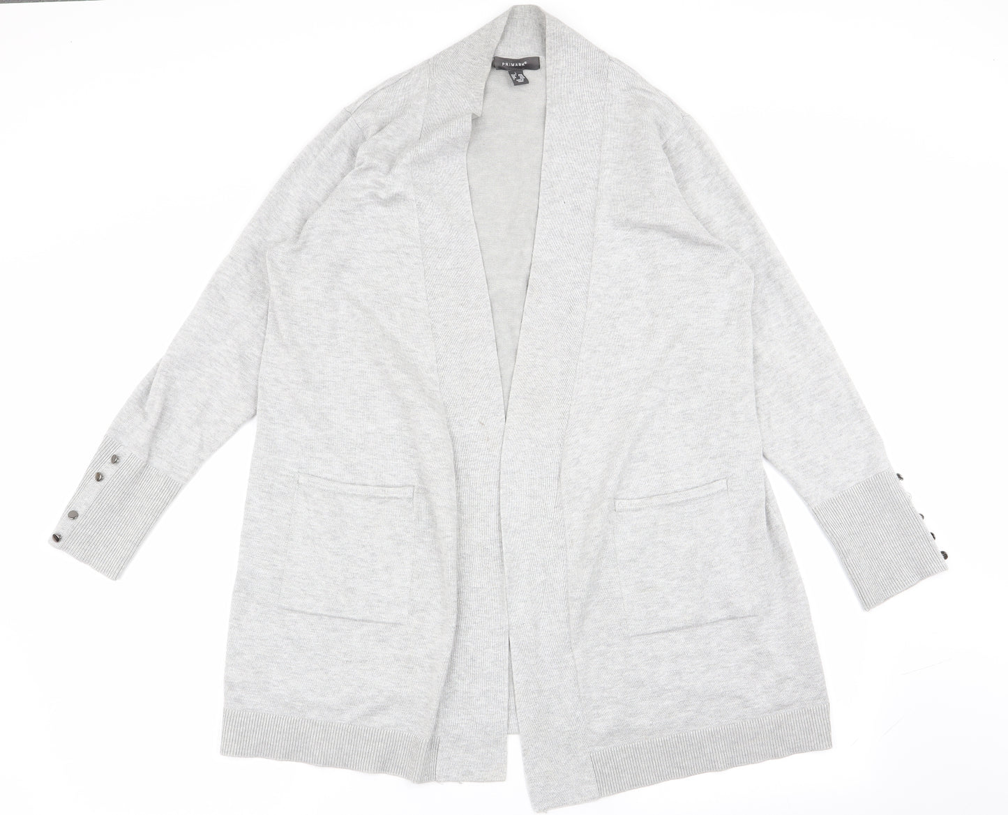 Primark Womens Grey   Cardigan Jumper Size 14