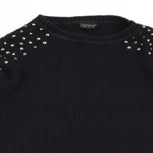 Topshop Womens Black   Pullover Jumper Size 8
