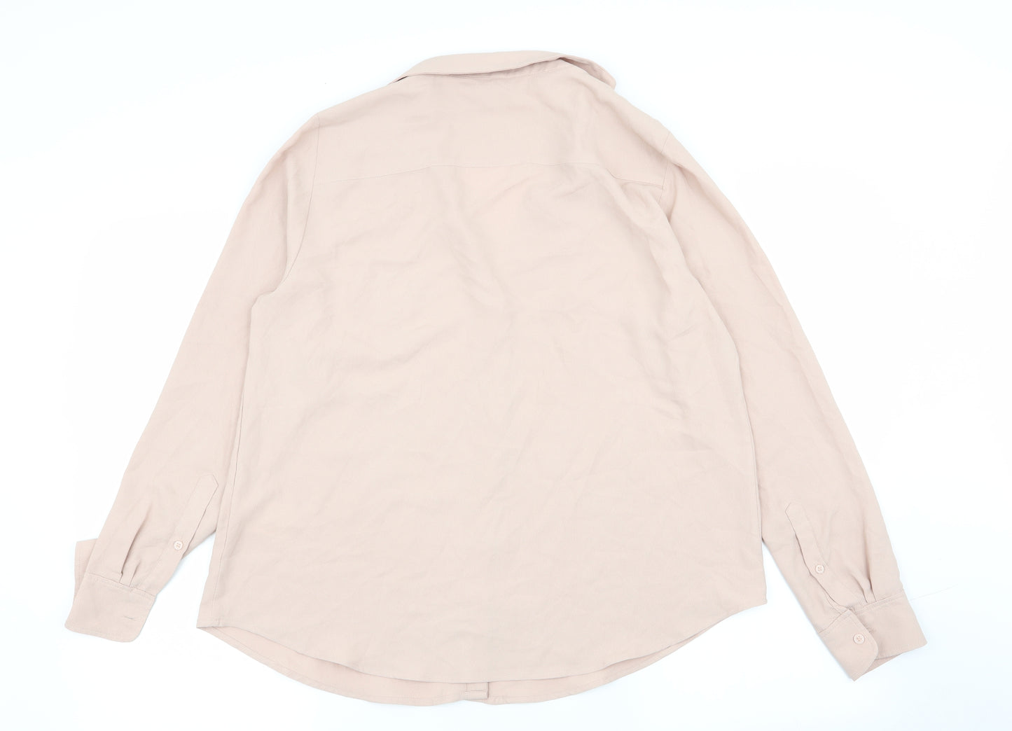 H&M Womens Pink   Basic Button-Up Size L