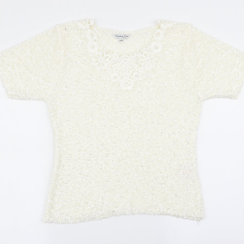 eliagabeth scott Womens White   Pullover Jumper Size S  - Size S-M