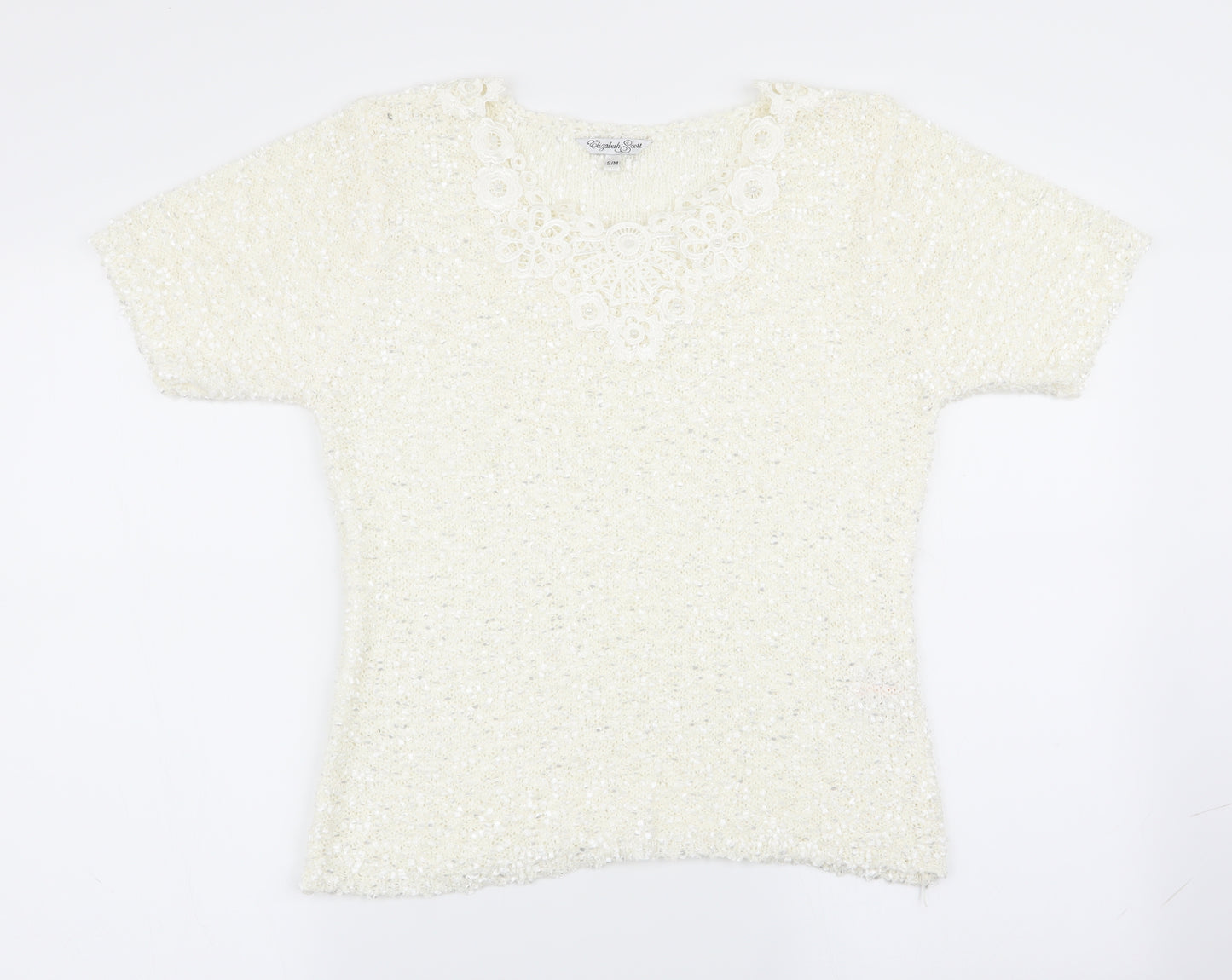 eliagabeth scott Womens White   Pullover Jumper Size S  - Size S-M