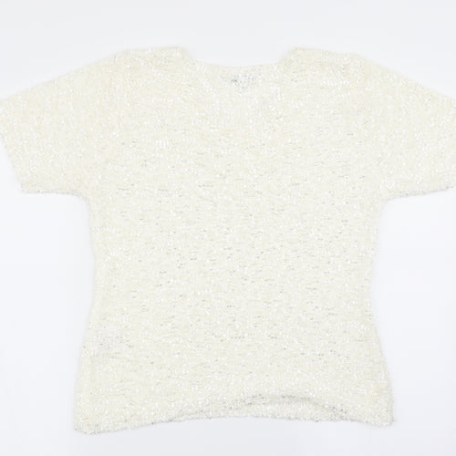 eliagabeth scott Womens White   Pullover Jumper Size S  - Size S-M