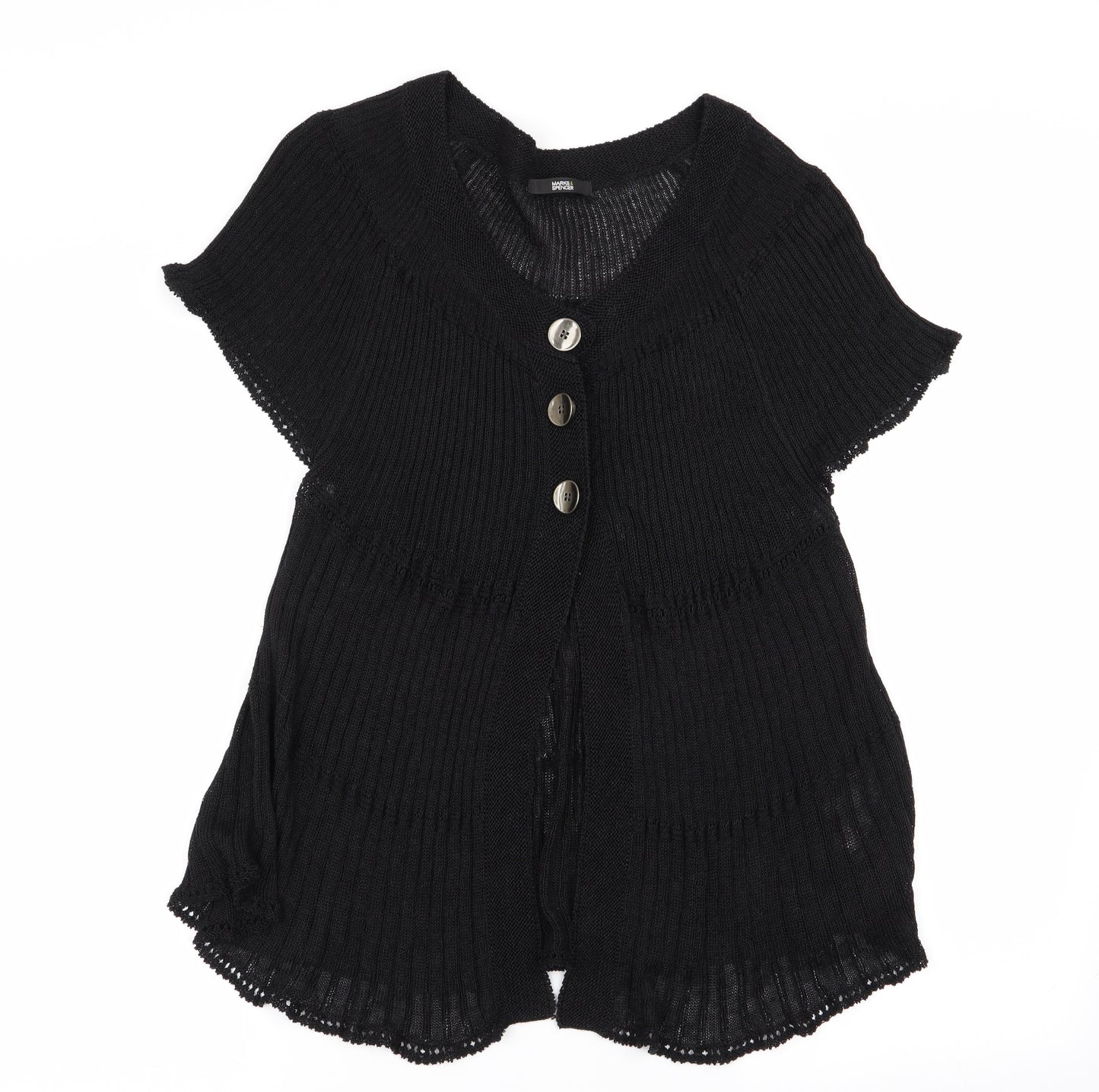 M&S Womens Black   Cardigan Jumper Size 20
