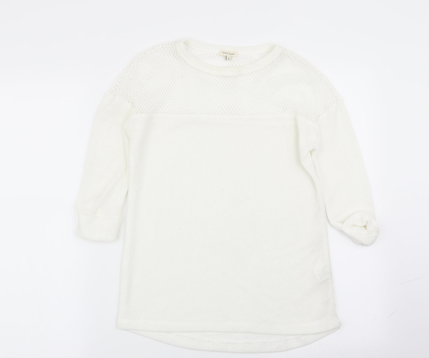 River Island Womens White   Basic T-Shirt Size 6