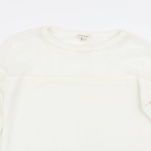 River Island Womens White   Basic T-Shirt Size 6