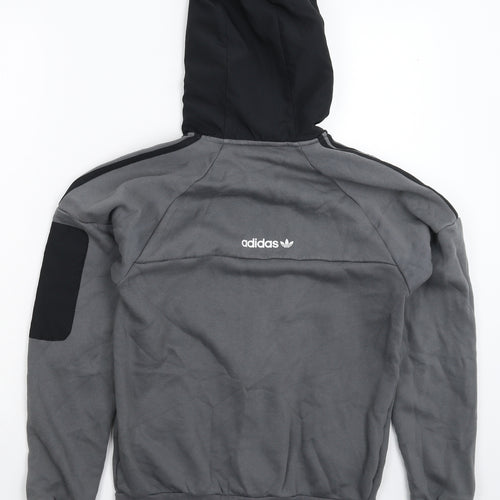 adidas Mens Grey   Full Zip Hoodie Size XS