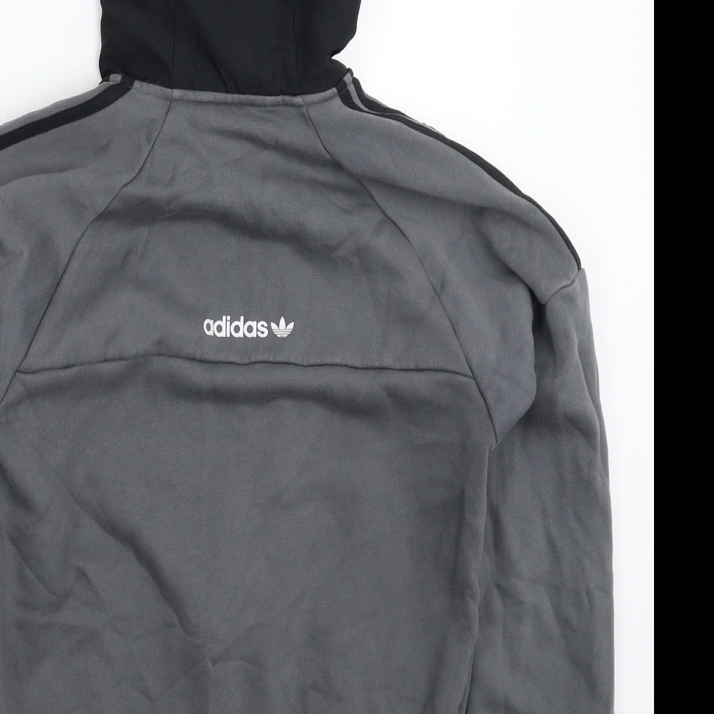 adidas Mens Grey   Full Zip Hoodie Size XS