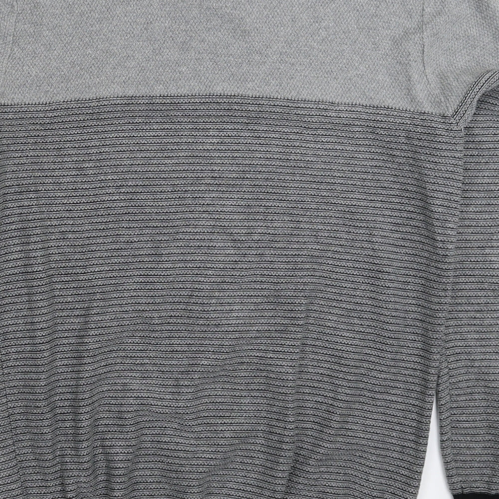 George Boys Grey Striped  Pullover Jumper Size 13-14 Years