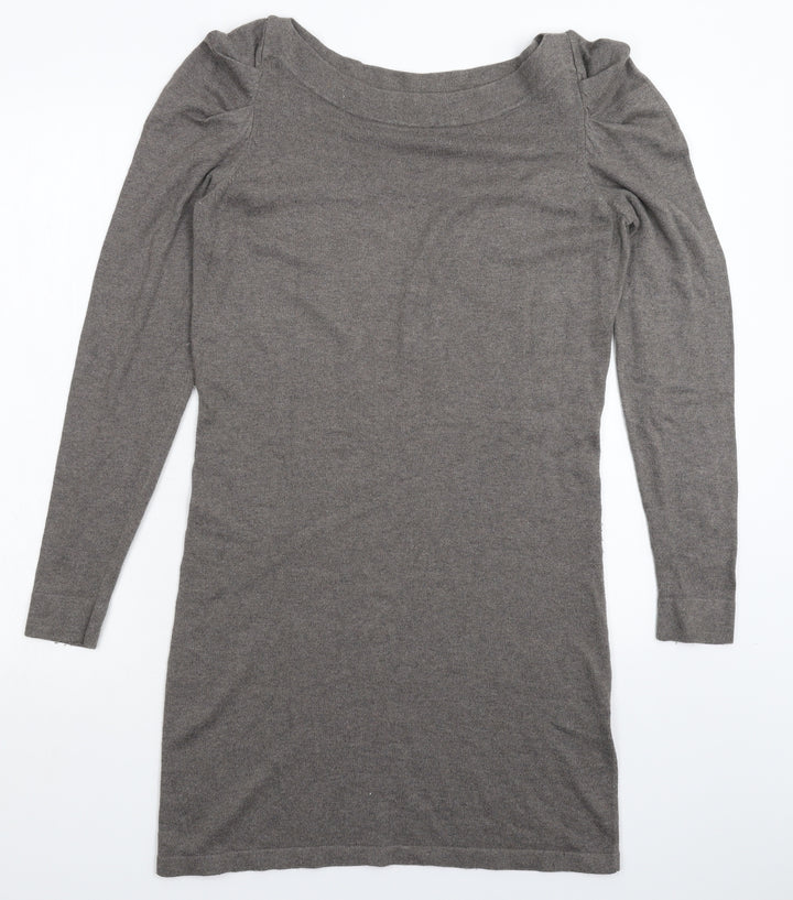 Warehouse Womens Grey Knit Pullover Jumper Size 14